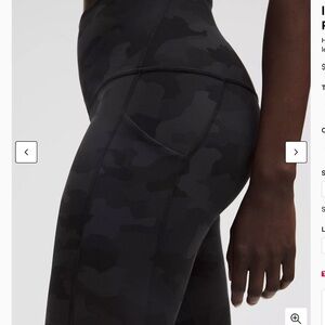 Lululemon Camouflage Seamless Athletic Leggings Black/Slate 4